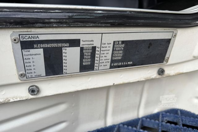 Φορτηγό γερανός roll-off SCANIA G480 8x4 Abroll Sobag