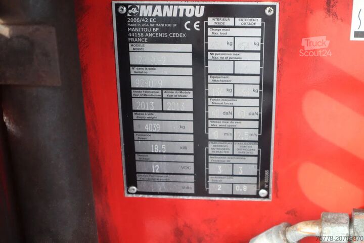 Elevador de tijera Manitou 120 SC -2 | 12 METER | 454 KG
