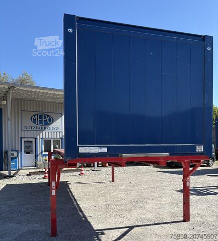 Wechselbrücke med ladfladeSkiftelad med ladfladeWechselbrücke med platform Krone 7,45m BDF Baustoff Multilockrahmen