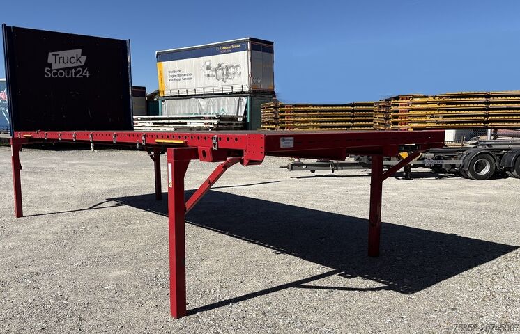 Wechselbrücke med ladfladeSkiftelad med ladfladeWechselbrücke med platform Krone 7,45m BDF Baustoff Multilockrahmen