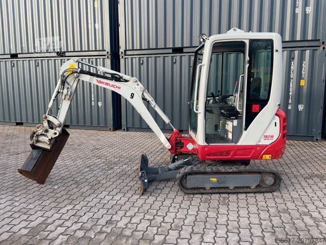 Miniekskavators TAKEUCHI TB 216 Powertilt Lehnhoff HS01 3+4 Steuerkreis