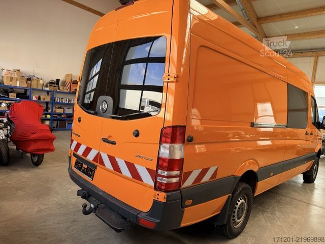 Aukštas mikroautobusas MERCEDES-BENZ Sprinter 316 CDI 4x4 Automatik L3 1. Hand!