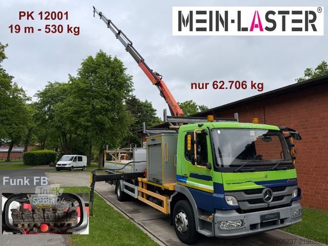 Jeřáb na nákladním automobilu MERCEDES-BENZ 1523 Atego  PK 12001  19m Funk 62.706 km