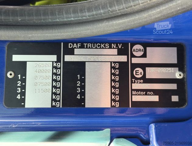 شاحنة ذات هياكل قابلة للتبديل DAF CF 75.310 MANUAL GEARBOX AIRCO EURO 3 ONLY 208.0