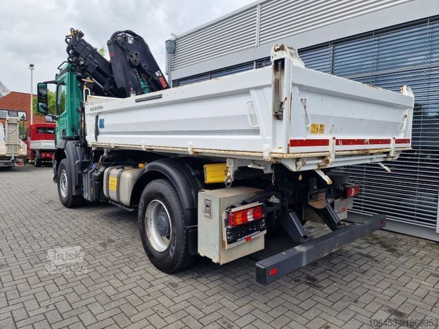 Three-sided tipper truck MERCEDES-BENZ Arocs 1843 Kipper/Kran/Funk/77000KM