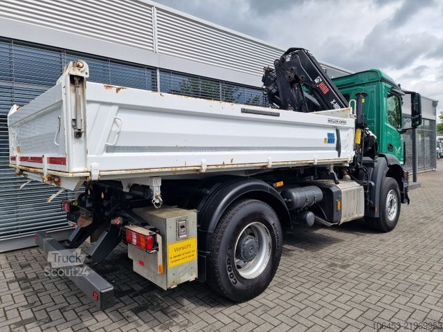 Three-sided tipper truck MERCEDES-BENZ Arocs 1843 Kipper/Kran/Funk/77000KM