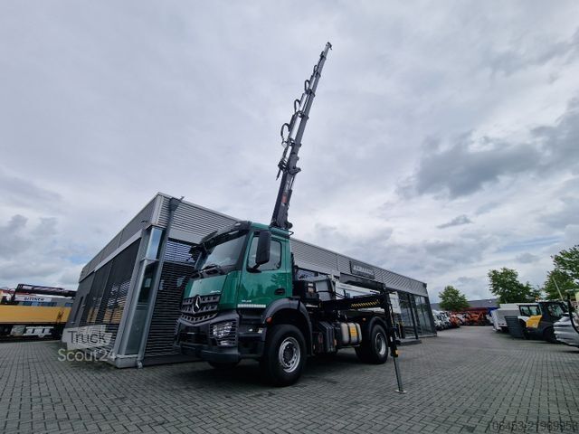 Three-sided tipper truck MERCEDES-BENZ Arocs 1843 Kipper/Kran/Funk/77000KM