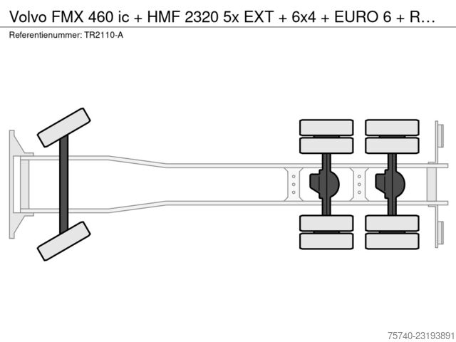 Volvo FMX 460 ic + HMF 2320 5x EXT + 6x4 + EURO 6 + REMOTE + PERFECT SHAPE!! TR2110-A Volvo FMX 460 ic + HMF 2320 5x EXT + 6x4 + EURO 6 + R...