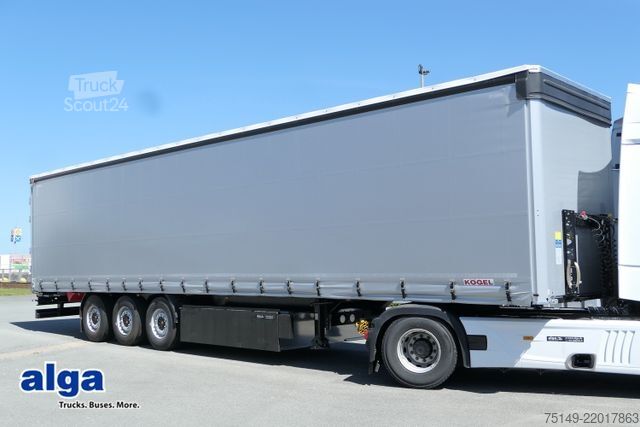 Öppen semitrailer med kapell KÖGEL SN 24-1, Palettenkasten, EN 12642 XL Zertifikat