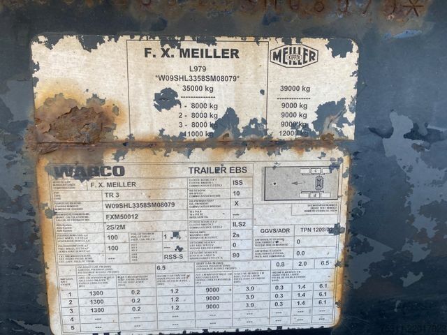 Semiremorcă basculantă MEILLER KISA TR3 26m³ Stahl*Luft/Lift*BPW*Trommelbremsen