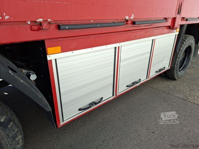 LKW mit Pritsche (offen) MERCEDES-BENZ 917 AF 4x4 Pritsche + Kran 35tkm EX-Feuerwehr