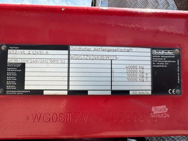Ημιρυμουλκούμενο χαμηλής φόρτωσης GOLDHOFER STZ-VL 2 (245)A Flachbett Trennstelle