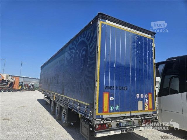 Åben sættevogn med presenning Schmitz Cargobull Semitrailer Curtainsider Mega