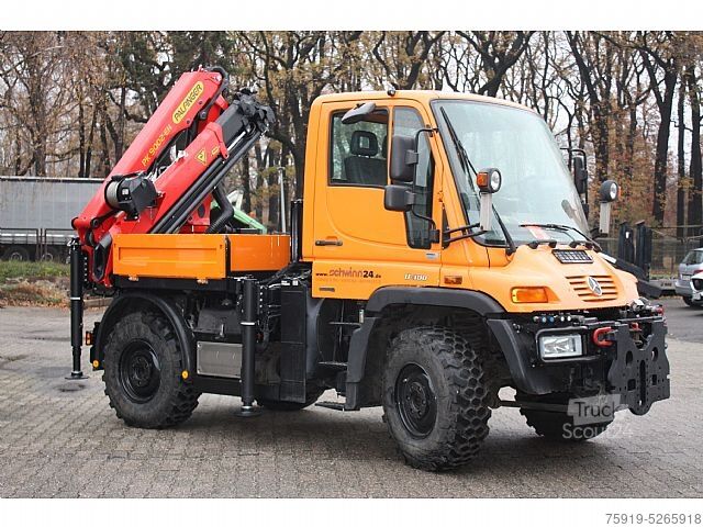 Egyéb Mercedes-Benz UNIMOG 300 Wandler mit Kran PK 9002 u. Seilwinde