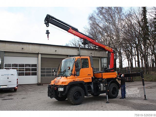 Egyéb Mercedes-Benz UNIMOG 300 Wandler mit Kran PK 9002 u. Seilwinde