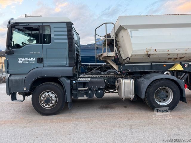 Standardowy ciągnik siodłowy MAN TGS 18.460 4X4 H Pritarder + Auflieger Schwarzmü