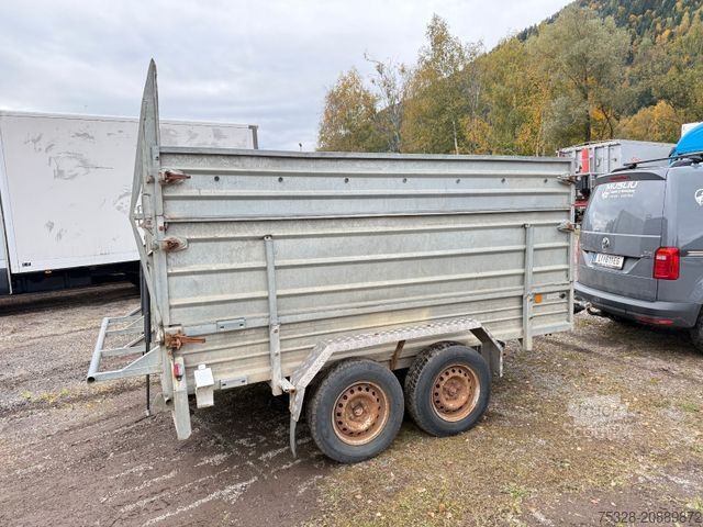 Remolque de automóvil PONGRATZ KGT 300/17 Pritsche Aufsatzwände Tieflader Rampe