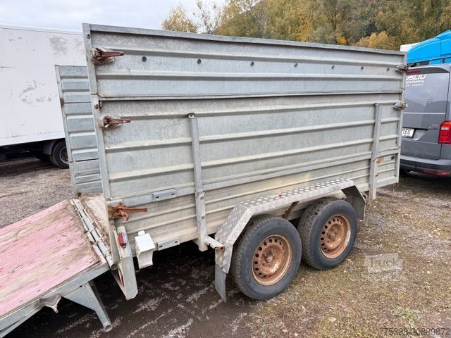 Remolque de automóvil PONGRATZ KGT 300/17 Pritsche Aufsatzwände Tieflader Rampe