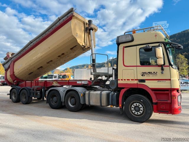 Standardowy ciągnik siodłowy MERCEDES-BENZ Actros 2655 V8 MP3 6X4 BL + Auflieger Schwarzmül