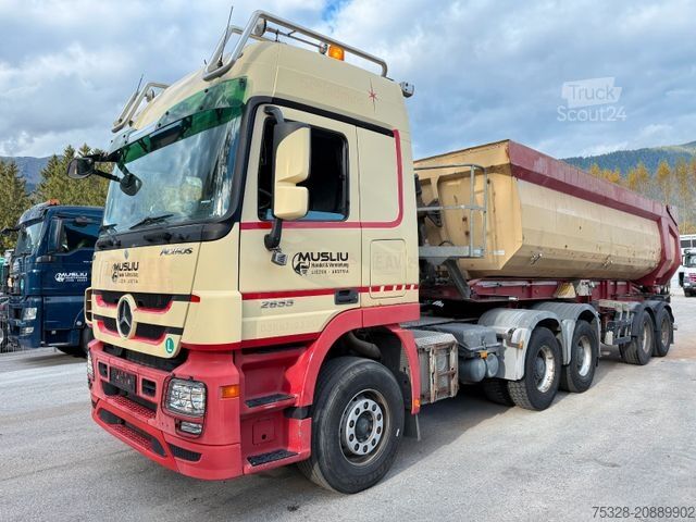 Standardowy ciągnik siodłowy MERCEDES-BENZ Actros 2655 V8 MP3 6X4 BL + Auflieger Schwarzmül
