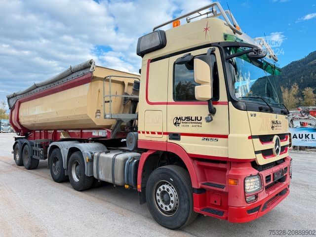 Standardowy ciągnik siodłowy MERCEDES-BENZ Actros 2655 V8 MP3 6X4 BL + Auflieger Schwarzmül