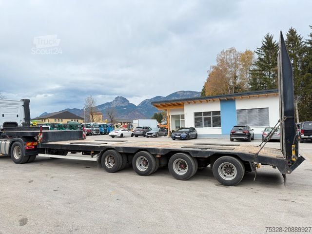 Tieflader-Sattelauflieger  EMPL STUA 48.6 hydr. Rampen Nato 2x Lenkachse