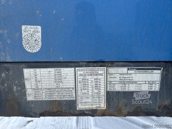 Semirremolque abierto SCHWARZMüLLER BORDWANDEAUFLIEGER LIFTACHSE