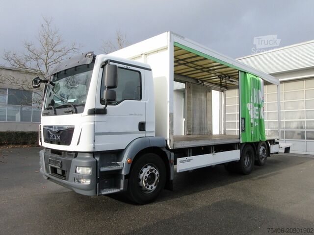 LKW mit Pritsche & Plane man TGM 26.340 6x2 LL Getränke LBW AHK