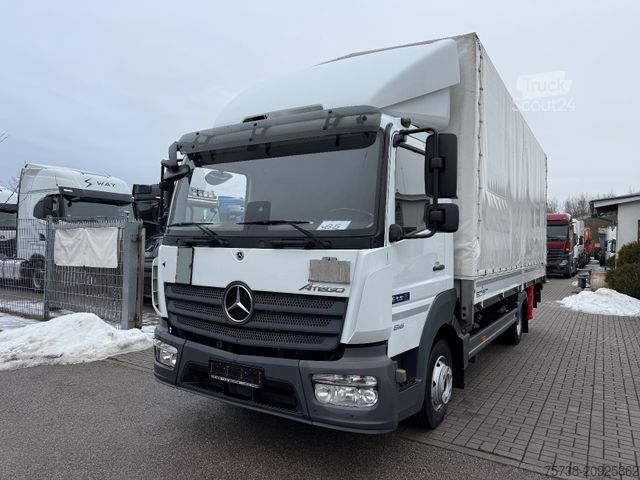 Tentinė furgonė MERCEDES-BENZ Atego 818 L Pritsche+Plane+LBW/Klima/EURO6D