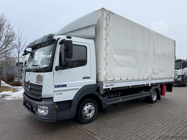 Tentinė furgonė MERCEDES-BENZ Atego 818 L Pritsche+Plane+LBW/Klima/EURO6D