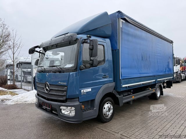 Curtain sider van MERCEDES-BENZ Atego 818 Pritsche+Plane+Edscha+LBW/Klima/EURO6D