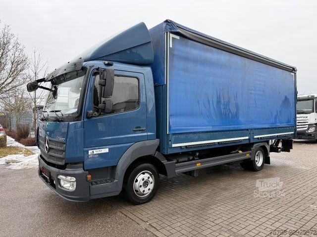 Curtain sider van MERCEDES-BENZ Atego 818 Pritsche+Plane+Edscha+LBW/Klima/EURO6D