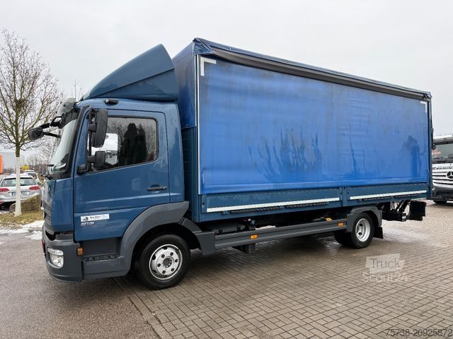 Curtain sider van MERCEDES-BENZ Atego 818 Pritsche+Plane+Edscha+LBW/Klima/EURO6D