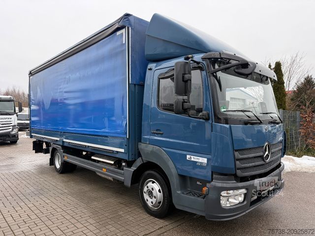 Curtain sider van MERCEDES-BENZ Atego 818 Pritsche+Plane+Edscha+LBW/Klima/EURO6D