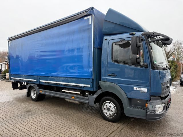 Curtain sider van MERCEDES-BENZ Atego 818 Pritsche+Plane+Edscha+LBW/Klima/EURO6D