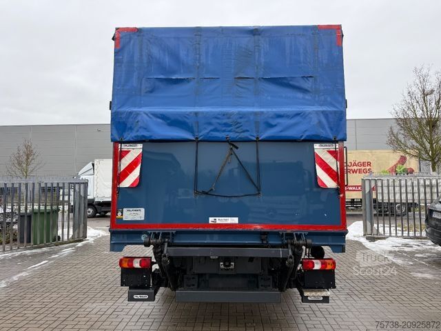 Curtain sider van MERCEDES-BENZ Atego 818 Pritsche+Plane+Edscha+LBW/Klima/EURO6D