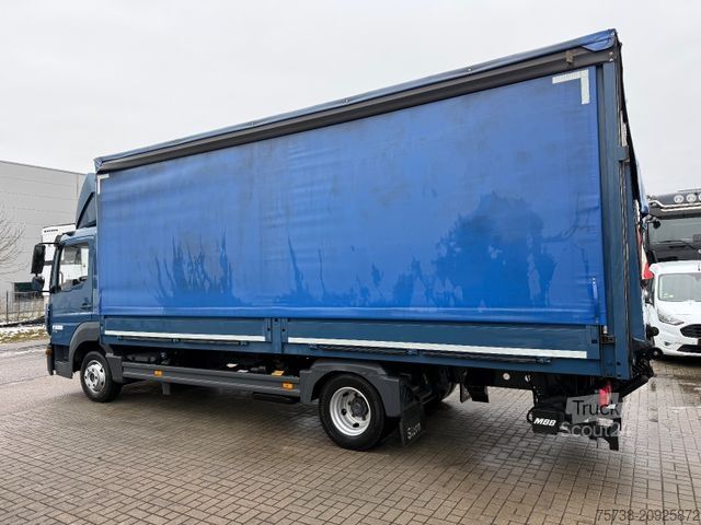 Curtain sider van MERCEDES-BENZ Atego 818 Pritsche+Plane+Edscha+LBW/Klima/EURO6D