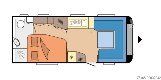 Husvagn HOBBY Prestige 560 WFU Abverkauf / 2000 kg