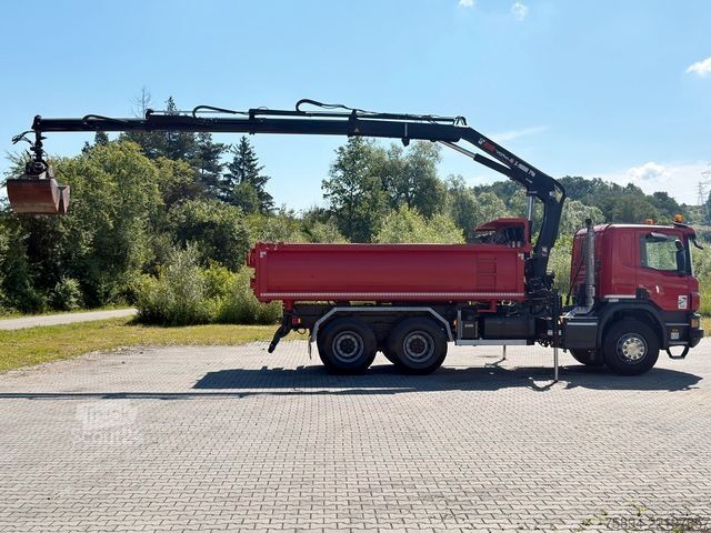 Auto-dizalica montirana na kamionu SCANIA P 410 Kipper 4,95m * KRAN/FUNK + BORDMATIC *6x4