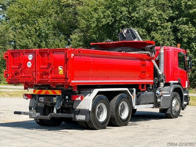 Auto-dizalica montirana na kamionu SCANIA P 410 Kipper 4,95m * KRAN/FUNK + BORDMATIC *6x4