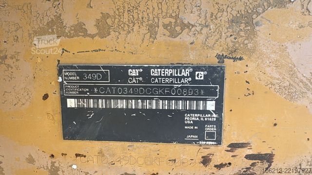 Pásové rýpadlo CATERPILLAR 349D