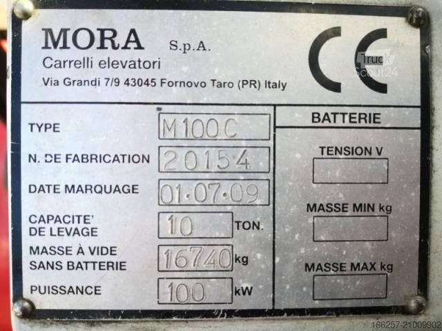 Chariot élévateur frontal Mora M100C