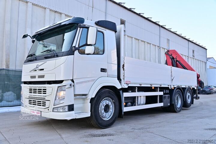 Tentinė platforma sunkvežimis Volvo FM460  HMF 2120 4330kg 10.2m K3 Funk Lift Lenk