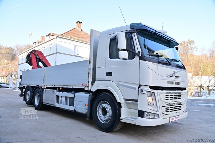 Tentinė platforma sunkvežimis Volvo FM460  HMF 2120 4330kg 10.2m K3 Funk Lift Lenk