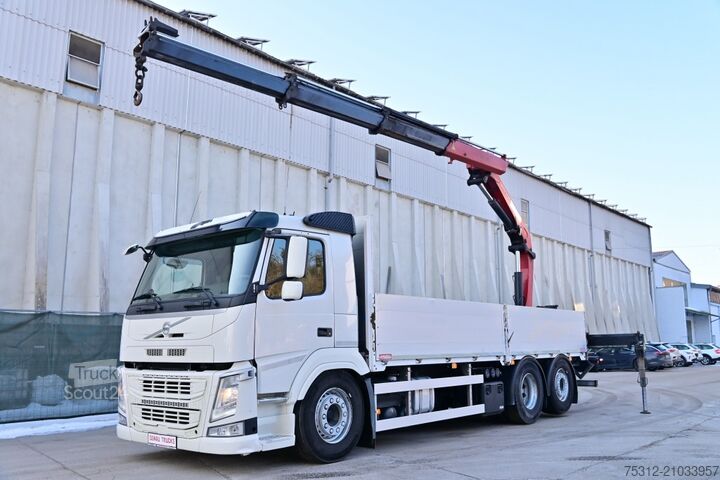 Tentinė platforma sunkvežimis Volvo FM460  HMF 2120 4330kg 10.2m K3 Funk Lift Lenk