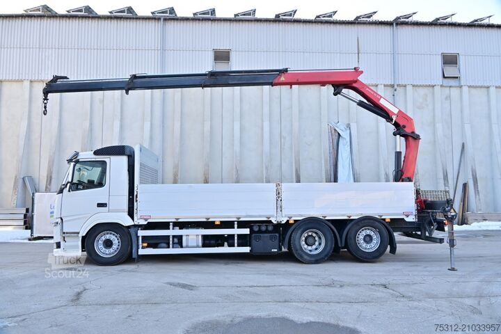 Tentinė platforma sunkvežimis Volvo FM460  HMF 2120 4330kg 10.2m K3 Funk Lift Lenk