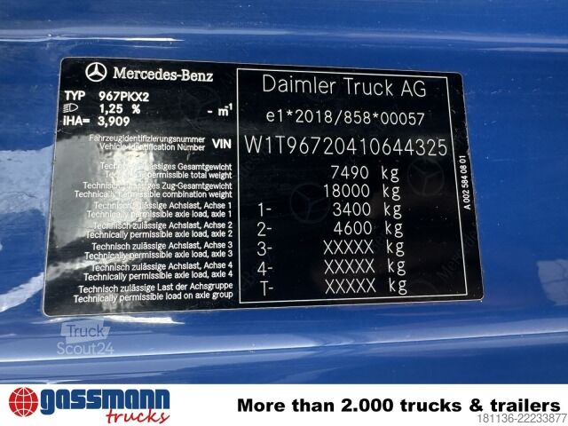 Tippbil skåpbil Mercedes-Benz Atego 816 K 4x2, 2x AHK, Meiller-Kipper, mehrfach
