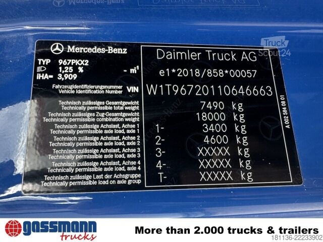 Tippbil skåpbil Mercedes-Benz Atego 816 K 4x2, 2x AHK, Meiller-Kipper, mehrfach