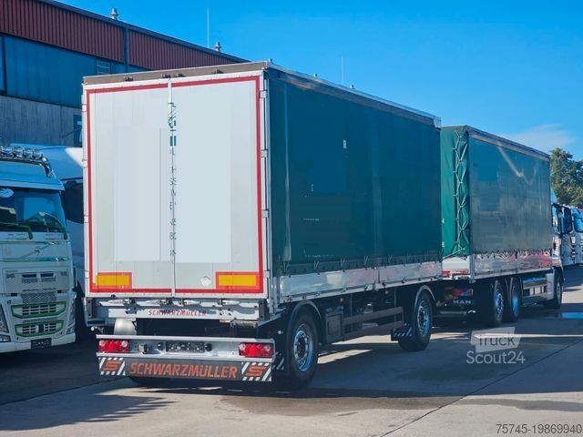 Camión plataforma con toldo MAN TGS 26.460 * GESAMTZUG *  VOLLLUFT * LIFT * ACC