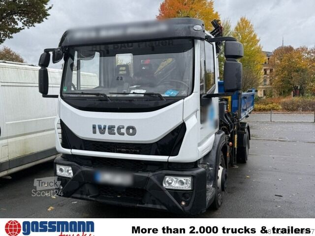Damperli kamyon Iveco EuroCargo ML160E28K 4x2, Kran Hiab 099E-3 HiDuo,